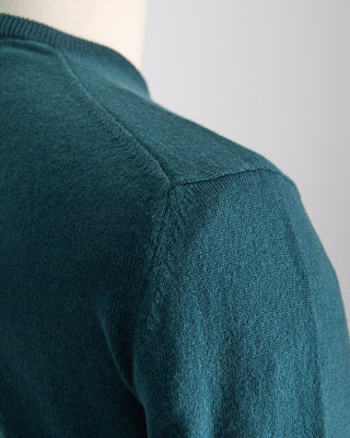Piacenza 1733 100% Cashmere Girocollo Punto Rasato Sweater Emerald  2