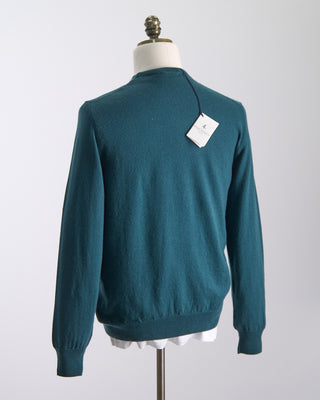 Piacenza 1733 100% Cashmere Girocollo Punto Rasato Sweater Emerald  4