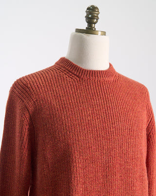 Piacenza 1733 Girocollo Punto Pannocchia Crewneck Sweater Red Orange 