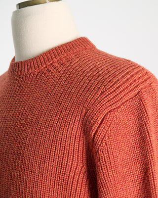 Piacenza 1733 Girocollo Punto Pannocchia Crewneck Sweater Red Orange  1