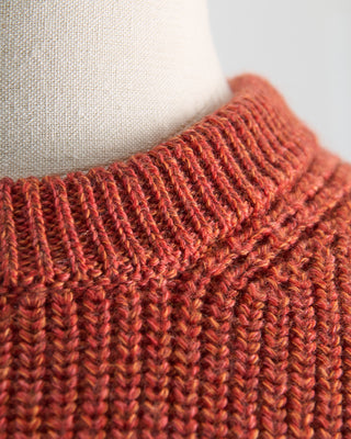 Piacenza 1733 Girocollo Punto Pannocchia Crewneck Sweater Red Orange  2