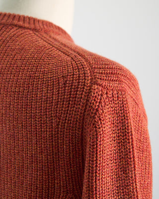 Piacenza 1733 Girocollo Punto Pannocchia Crewneck Sweater Red Orange  3