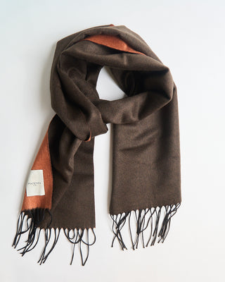 Piacenza 1733 Silk  Cashmere Mirror Scarf Orange  Brown  2