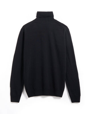 Piacenza 1733 12 Gauge Wool  Cashmere Turtleneck Black 5491