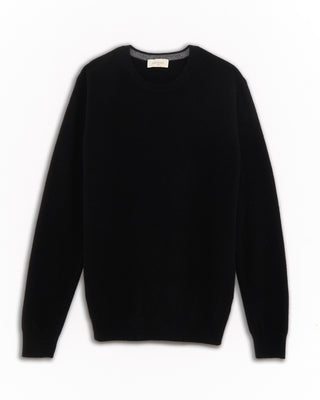 Piacenza 1733 12 Gauge Wool  Cashmere Crewneck Black 6 4842