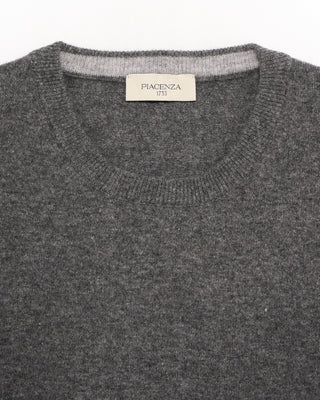 Piacenza 1733 12 Gauge Wool  Cashmere Crewneck Grey 1 4788