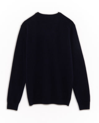 Piacenza 1733 12 Gauge Wool  Cashmere V Neck Navy 15 4852