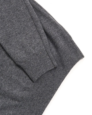Piacenza 1733 12 Gauge Wool  Cashmere V Neck Grey 1 3243