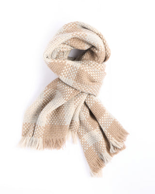 Piacenza 1733 Wool  Cashmere Chunky Oversized Scarf Grey  Tan 2 4467