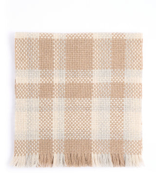 Piacenza 1733 Wool  Cashmere Chunky Oversized Scarf Grey  Tan 3 4468