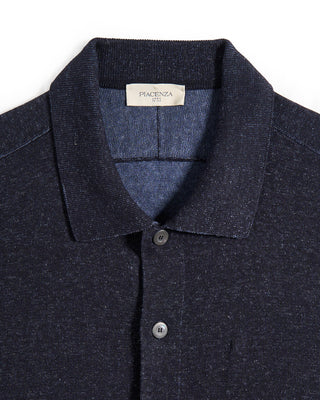 Piacenza 1733 Button Front Chore Jacket Sweater Navy 4 9388