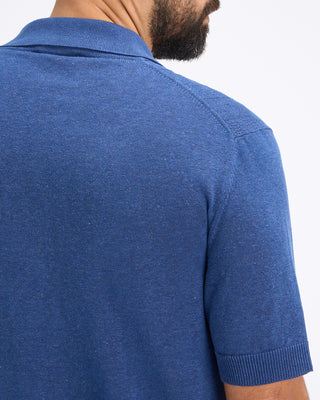 Piacenza 1733 Links Weave Short Sleeve Shirt Blue 8 10831