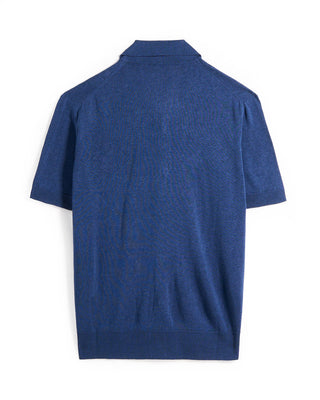 Piacenza 1733 Links Weave Short Sleeve Shirt Blue 8 9357