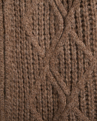 Piacenza 1733 3 Gauge Baby Alpaca Fluffy Diamond Cob Stitch Cardigan Chestnut 7 6077