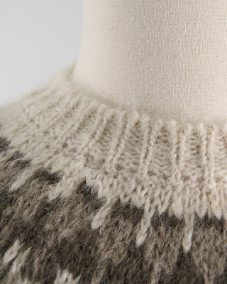 Batoner Après Ski Fairisle Cableknit Sweater Ivory 1400