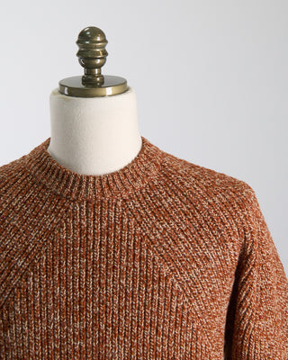 Batoner Wool Alpaca Melange Raglan Sleeve Ribbed Crewneck Sweater Brick 1267