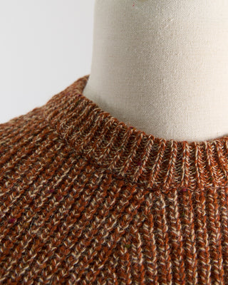 Batoner Wool Alpaca Melange Raglan Sleeve Ribbed Crewneck Sweater Brick 1268