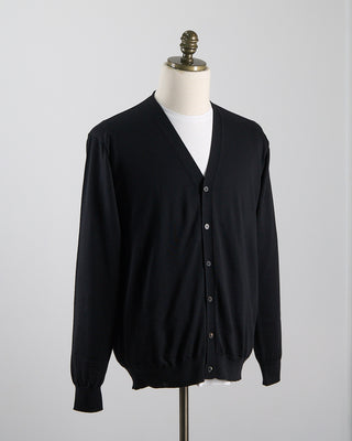 Batoner Essential High Gauge V Neck Cardigan Black 1403