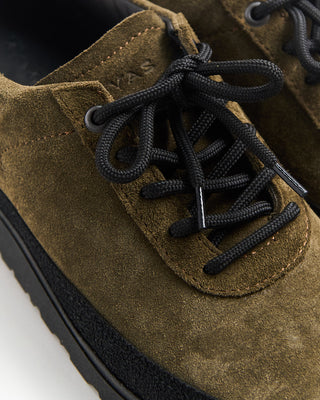 Tarvas Suede Explorer Shoes With Mudguard Olive 363