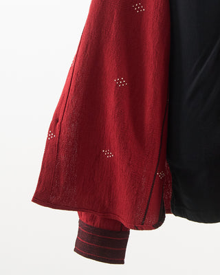 Kardo Relaxed Fit Handloom Cotton Luis Artisan Overshirt Red 0 10