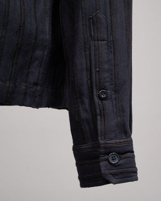 Kardo Damien 2.0 Handloom Cotton Shirt In Navy Blue  Black 4 5246