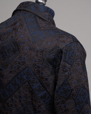 Kardo Amardeep Indigo Khadi Cotton Jacket Indigo 7 5115