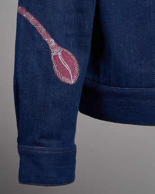 Kardo Marvin Indigo Hand Painted Denim Jacket Indigo 11 2602