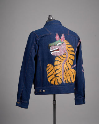 Kardo Marvin Indigo Hand Painted Denim Jacket Indigo 14 2609