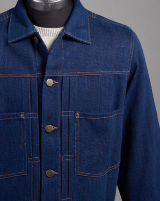 Kardo Marvin Indigo Hand Painted Denim Jacket Indigo 5 2608