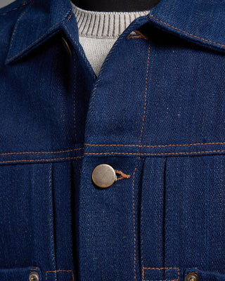 Kardo Marvin Indigo Hand Painted Denim Jacket Indigo 6 2607