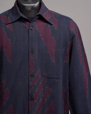 Kardo Luis Handloom Cotton Shirt Purple 3 5335