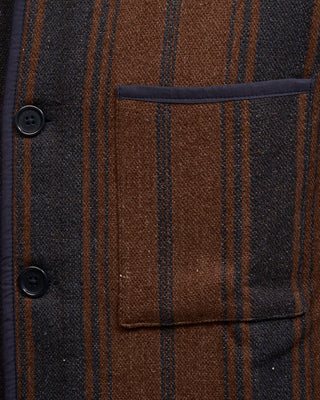 Kardo Paris 100% Cotton Ganache Jacket Navy  Brown 4 5240