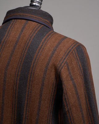 Kardo Paris 100% Cotton Ganache Jacket Navy  Brown 5243