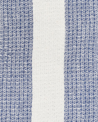 Kardo Boxy Fit Handloomed Cotton Striped Short Sleeve Shirt Blue 4