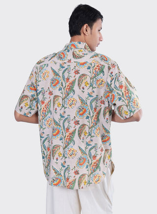 Kardo Oversized Block Print Camp Collar Shirt Multi 5