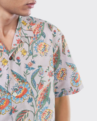 Kardo Oversized Block Print Camp Collar Shirt Multi 2