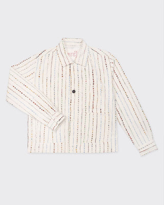 Kardo Boxy Fit Bodhi Upcycled Hand Embroidered 4 Button Jacket Natural 13