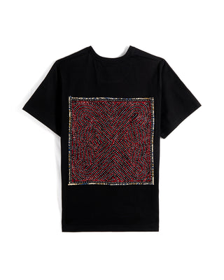 Kardo Cotton T Shirt With Rabari Applique Black 11 8569