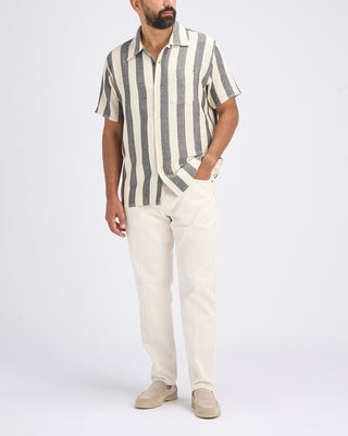 Kardo Chintan Handwoven Bold Stripe Shirt Black 5 10852