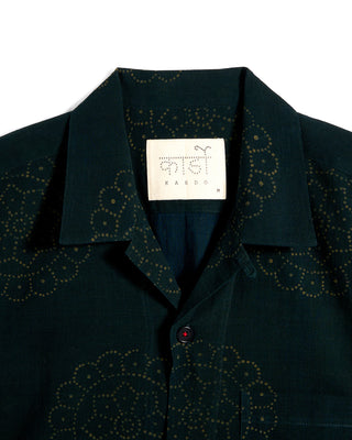Kardo Ronen Mandala Motif Hand Block Print Shirt Petrol 1 8597