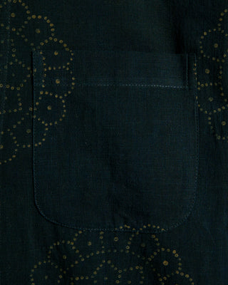Kardo Ronen Mandala Motif Hand Block Print Shirt Petrol 2 8596