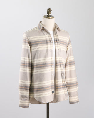 Outclass Natural Stripe Blanket Flannel Shirt Natural 1882