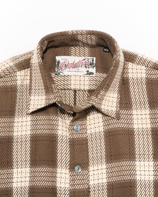 Outclass Taupe Check Easy Shirt Taupe 10 4739