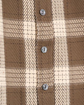 Outclass Taupe Check Easy Shirt Taupe 6 4737