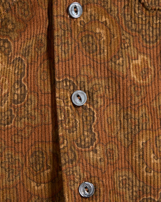 Outclass Bronze Printed Corduroy Club Shirt Bronze 6 5485
