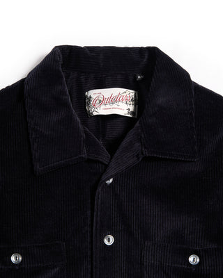 Outclass Navy Corduroy Club Shirt Navy 9 5442