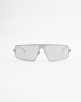 John Varvatos Eyewear Retro Futuristic Angled V545 Sunglasses Silver 