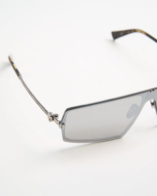 John Varvatos Eyewear Retro Futuristic Angled V545 Sunglasses Silver  1