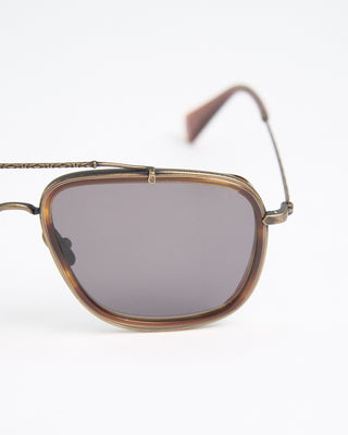 John Varvatos Eyewear Bronze  Tortoise Square Aviator SJV550 Sunglasses Bronze  4