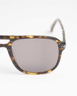 John Varvatos Eyewear Striped Tortoise Aviator SJV553 Sunglasses Tortoise 